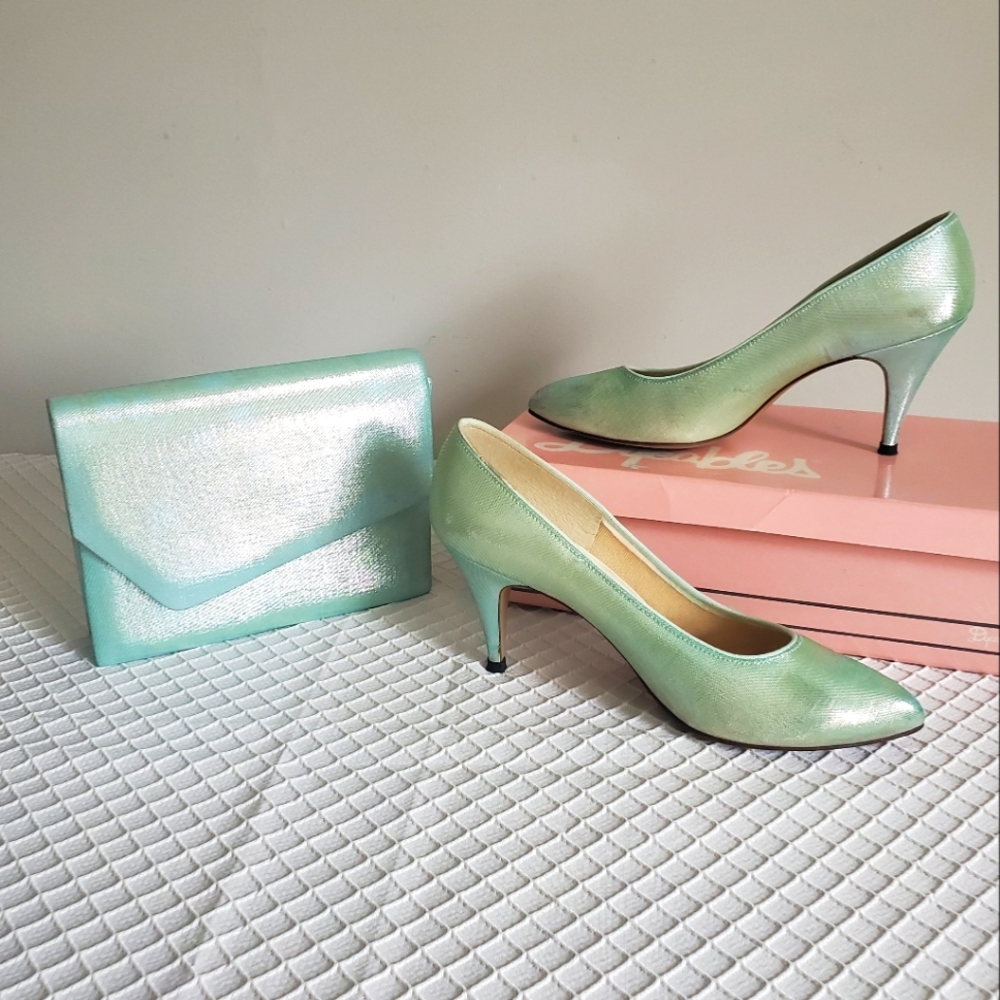 Vintage Lamé Pump & Lamé Purse
